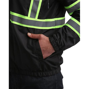 <b>Mens</b> High Visibility Safety <b>Jacket</b> <b>Reflective</b> Waterproof Work Coat for Construction Roadside Outdoor Protection - Product Image 3