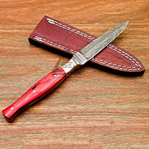Équipement de camping, couteaux à lame fixe avec manche en bois DIY - Lame légère en acier inoxydable et en acier Damas, personnalisable OEM - Product Image 4