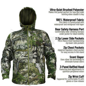 Veste de chasse en toile respirante et coupe-vent, best-seller en ligne, qualité supérieure, pour usage extérieur - Product Image 3