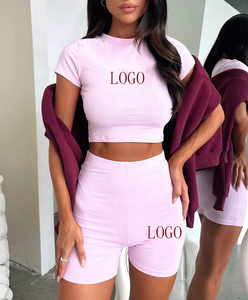 T-shirt court pour femme 100% coton, coupe slim, manches courtes, style Y2K, streetwear, décontracté, tendance - Product Image 1