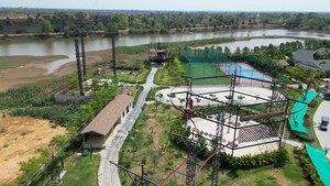 Commercial Outdoor Steel High Ropes Course Adventure Park Equipment Aerial Obstacle Challenge Course Customized 500kg Capacity - Product Image 2