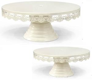 Support à gâteau en métal robuste, personnalisable, écologique, fait main, pour la présentation de desserts lors de mariages ou d'anniversaires - Product Image 1