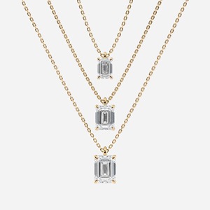 แหวนเพชรทรงเอเมอรัลด์คัท เพชรเลี้ยงในห้องปฏิบัติการ ทอง 14K แบบเดี่ยว น้ำหนัก 2 กะรัต เครื่องประดับผู้หญิงสุดหรู รับรองโดย IGI - Product Image 1