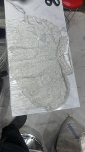 Cape de mariée de luxe en ivoire et argent, brodée à la main avec franges en cascade, couvre-épaules orné, écharpe de mariage, fournisseur OEM en gros - Product Image 4
