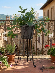 Support de plantes en métal classique, support décoratif pour pot de fleurs en fer, style vintage, présentoir pour plantes d'intérieur et d'extérieur - Product Image 5