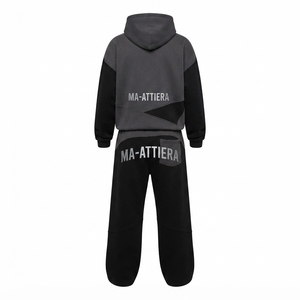 Conjunto Deportivo Personalizado para Mujer, Sudadera con Capucha Oversize en Bloques de Color, Pantalones Deportivos Anchos, Ropa Urbana, OEM, ODM, Venta al Por Mayor - Product Image 3