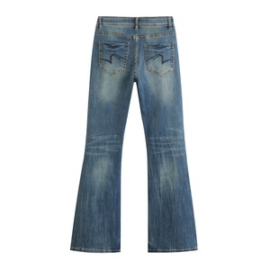Pantalones vaqueros clásicos de cintura alta para mujer, color azul claro, de buena calidad y cómodos, también para hombre. - Product Image 5