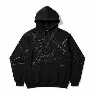 High Quality Hoodie Bulk <b>Men</b> Tracksuit Custom Label Heavyweight Hooded Sweatshirt Puff Print Streetwear Apparel - Product Image 1