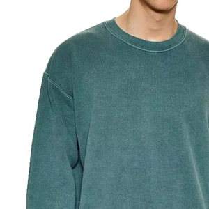 Sudaderas de Hombre con Cuello Redondo y Lavado Ácido, Sudaderas con Efecto Desgastado, Embalaje Privado, Tendencia en Ventas - Product Image 3