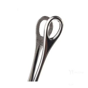 Pince de retrait de boule de piercing à mâchoire de 4 mm en acier inoxydable pour dévissage des tops de piercing dermique - Product Image 1