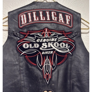 Chaleco de Cuero Genuino para Hombre, Estilo Motero Vintage, con Parches Bordados, Chaqueta sin Mangas para Motociclismo Occidental, Personalizable - Product Image 6