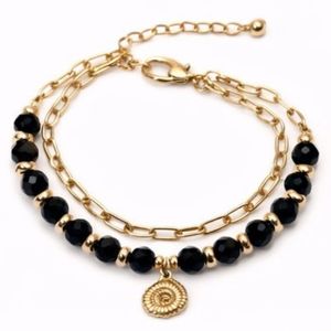 Pulsera de Cadena con Cuentas en Capas Estilo Bohemio, Chapada en Oro de 14K, con Cuentas de Cristal, para Mujer, Regalo, Joyería al por Mayor, Rizir Fashion - Product Image 3