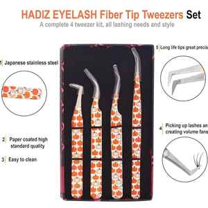 Mini pince à épiler inclinée pour extensions de cils, soins de beauté, applicateur de cils en acier inoxydable, bande d'application pour faux cils - Product Image 3