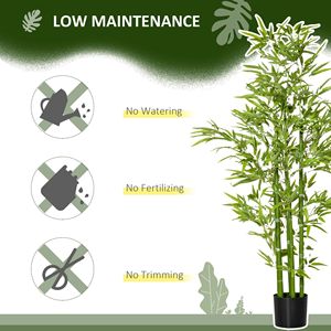 Albero di Bambù Artificiale da 1,5m, Pianta Decorativa in Vaso per Interni o Esterni - Product Image 6