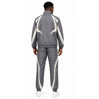 Ensemble de survêtement d'hiver pour homme avec veste zippée et pantalon, 100 % nylon, design par sublimation, épaules tombantes, coupe-vent imperméable