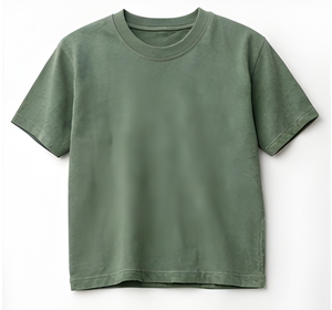 เสื้อยืดผู้ชายสไตล์วินเทจ ผ้าฝ้ายเฟรนช์เทอร์รี่ 240 GSM ทรงโอเวอร์ไซส์ หนานุ่ม สตรีทแวร์  แบบเรียบ  รับสกรีนโลโก้ - Product Image 4