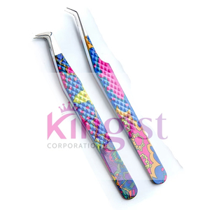 <b>Lash</b> Tweezers Set for Eyelash Extensions High Precision Eyelash Tweezers for Classic & Mega Volume <b>Lashes</b> - Product Image 6