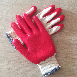 Gants de sécurité vietnamiens en coton tricoté avec revêtement en latex, anti-coupure, antidérapants, réutilisables, avec poignet en caoutchouc, jauge 10, pour la protection au jardinage - Product Image 1