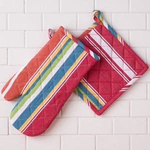 100% Cotton Modern Style Woven Oven Mitts <b>Gloves</b> Pot Holders Heat Resistant Waterproof Dishwasher Safe Digital Printed <b>Food</b> - Product Image 4