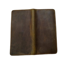 Vertical Long <b>Wallet</b> Vintage Distressed Leather Slim Checkbook <b>Passport</b> <b>Holder</b> Multi Card Slots ID Window Cash Pocket Organizer - Product Image 4