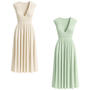 เดรสไหมพรมคอโอ แขนสั้น ทรงตรง เรียบง่าย ผ้าเนื้อนุ่ม ยืดหยุ่น ระบายอากาศได้ดี เหมาะสำหรับใส่ลำลองในฤดูร้อน ขายส่ง - Product Image 1