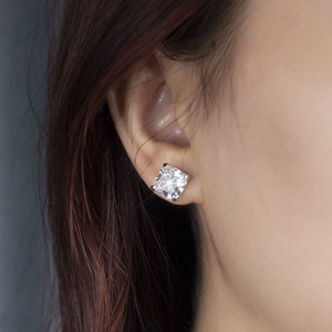 Boucles d'oreilles en diamant taille princesse de 2,63 carats certifiées IGI, cultivées en laboratoire, en platine, style classique, bijoux de mariage pour femmes - Product Image 5