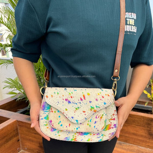 Bolso de cuero de piel metálica recién llegado, bandolera, gitana, Bohemia, cuero Real, Vintage, hecho a mano, estilo occidental, multiusos, bandolera - Product Image 2