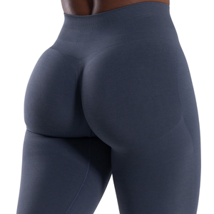 Pantalon de yoga évasé taille mi-haute bleu foncé pour femme, extensible, idéal pour la gym, le fitness, l'entraînement et les tenues de sport quotidiennes - Product Image 6
