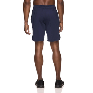 Shorts en polyester tissé bleu marine pour homme, fermeture à cordon, style décontracté, séchage rapide, poches - Product Image 1
