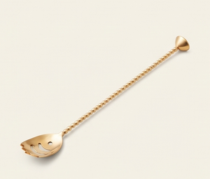 Ensemble élégant d'agitateurs à cocktail dorés, outils de bar en métal de luxe, réutilisables pour mélanger les cocktails, cuillères à agiter avec poignées perlées - Product Image 2