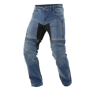 Men's Fully <b>Lined</b> Breathable Washable Button Motorcycle Denim <b>Jeans</b> Solid Pattern Winter Reinforced 100% Cotton Eco-Friendly Mid - Product Image 1