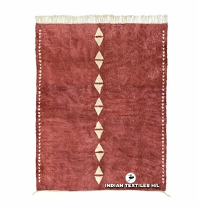 Tapis en laine moderne noué à la main de style marocain, prix d'usine personnalisable, pour intérieurs et maisons de luxe, fabriqué à la main en Inde - Product Image 1