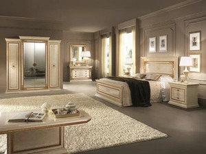 Juego de Dormitorio de Lujo en Madera de Teca Sólida, Estilo Neoclásico Árabe Real, Cama King Size con Cabecera y Piecera, 2 Mesitas de Noche, para Suite Principal de Villa - Product Image 4