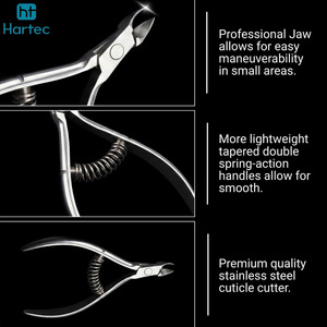 Coupe-ongles professionnel en acier inoxydable, pince à cuticules avec ressort spiralé robuste, outil de manucure pour salon - Product Image 4