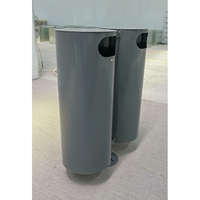 Contenedor de Basura Comercial para Exteriores con Cerradura y Cubeta Interior, Acero Galvanizado, Resistente a la Intemperie