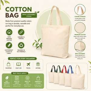 Bolsa de Mano de Lona de Algodón Personalizada para Compras |   Bolsa de Transporte Reutilizable Ecológica de Algodón Orgánico, Venta al por Mayor, Exportación a India, a Granel - Product Image 5