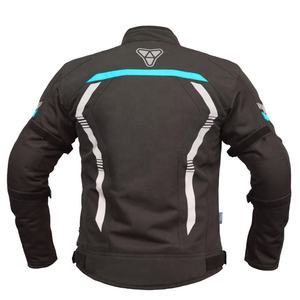 Chaqueta corta para montar en motocicleta para hombre, equipo de turismo textil impermeable con tiras reflectantes, protección de armadura para verano e invierno - Product Image 3