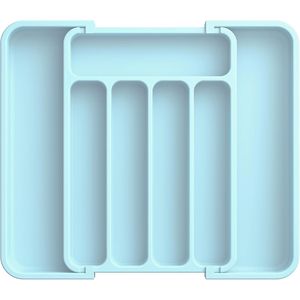 Organizzatore per posate regolabile ed espandibile, vassoio da cucina multiuso per forchette e coltelli, organizer per cassetti - Product Image 1