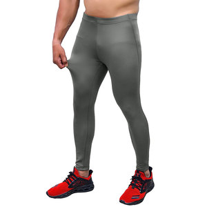 Customized Colors <b>Men's</b> <b>Compression</b> Leggings Elastic Waist Spandex/Polyester <b>for</b> Gym Running Fitness Sportswear - Product Image 1