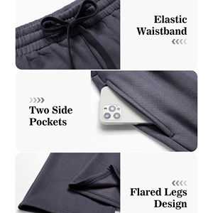 Pantalon de survêtement décontracté évasé pour homme, couleur et taille personnalisées, respirant, polyester/coton, séchage rapide, écologique - Product Image 3