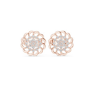 Pendientes de Oro Blanco de 14K con Diamantes Cultivados en Laboratorio, Redondos, para Uso Diario, para Mujer |   Diamante Cultivado Nuevo - Product Image 6