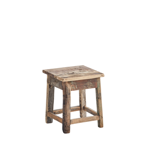 Table d'appoint rustique en teck massif de qualité supérieure, finition naturelle, table basse pour villa, hôtel et mobilier commercial - Product Image 5