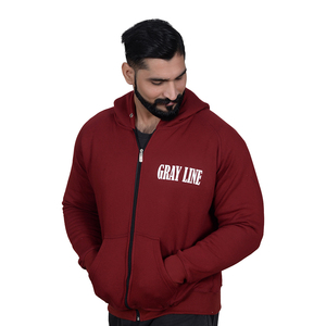 Sudadera con capucha de forro polar transpirable de algodón 100% de punto con cremallera OEM, de peso pesado para invierno, estilo urbano personalizado para hombre - Product Image 6