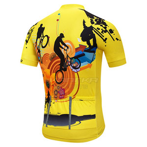 Maillot de cyclisme zippé haut de gamme en polyester respirant et écologique, coupe confortable pour les programmes sportifs et d'exercice - Product Image 2