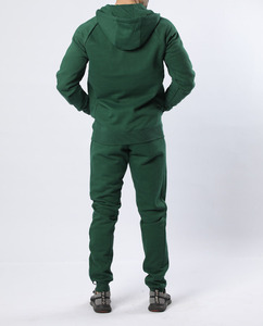 Sweat-shirt à capuche zippé vert pour homme, couleur unie, décontracté, avec poche, coupe classique, pour l'automne, écologique, logo frontal - Product Image 6