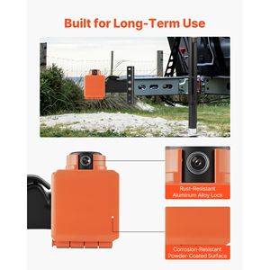 Lucchetto di sicurezza Demco da 2 2 5/16 pollici con testa in ghisa e 3 chiavi per gancio di traino e sicurezza catena - Product Image 5