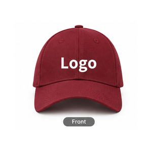 Casquette de baseball bordeaux 5 panneaux unisexe, style décontracté, avec logo frontal, respirante, imperméable, boucle métallique - Product Image 1