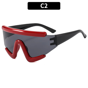 2025 Hot Selling Trendy Accessories Wholesale Custom Personalized 2000s Y2K Shades <b>Rimless</b> UV400 Sport <b>Sunglasses</b> Women Men - Product Image 3