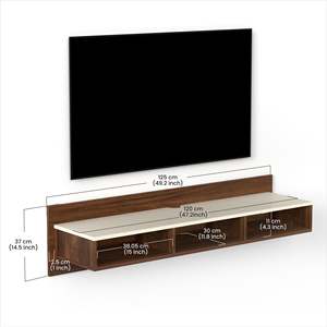 Mueble de TV Moderno para Sala de Estar, Color Marrón Arce y Beige, con Estantes de Almacenamiento, Modelo Reynold - Product Image 2