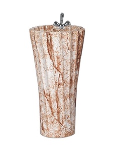 Lavabos de lavado de manos de una pieza de diseñador de lujo elegante Pedestal Exportador genuino Alta demanda para uso de baño de lujo Forma ovalada - Product Image 1